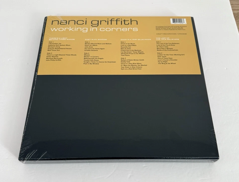 Nanci Griffith Working in Corners (Record, 2023) Sealed 4 LP Vinyl Box Set - Image 2 of 3