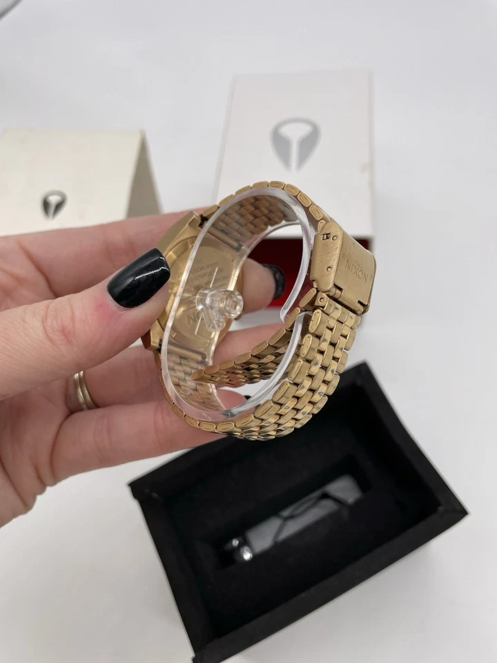 Nixon The Small Time Teller Rose Gold Brown Watch Women’s Needs Battery - Image 3 of 4