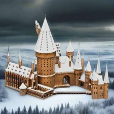 Metal Earth | Harry Potter Hogwarts in Snow | 3D Metal Model Kit