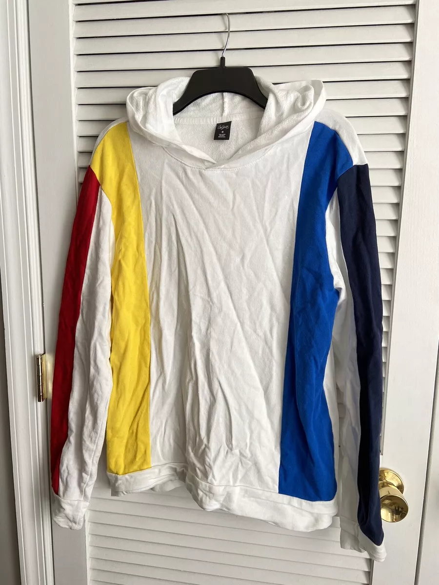 Color Block Hooded Cotton Sweatshirt