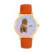 Toff London TLWS-50132 Ladies Brown Cockapoo Dog Watch