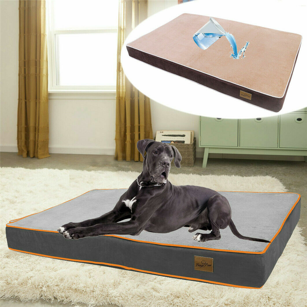 Premium Orthopedic Memory Foam Dog Bed Waterproof Pet Dog Crate Jumbo  Mattress
