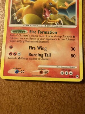 charizard lv 60 pokemon card Charizard LV.60 1/99 Pokemon Platinum Arceus Holo Rare Card