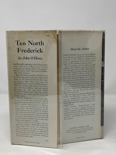 John O'Hara ~ Ten North Frederick ~ 1st 1st ~ NBA Winner ~Basis Gary Cooper Film - Picture 3 of 5