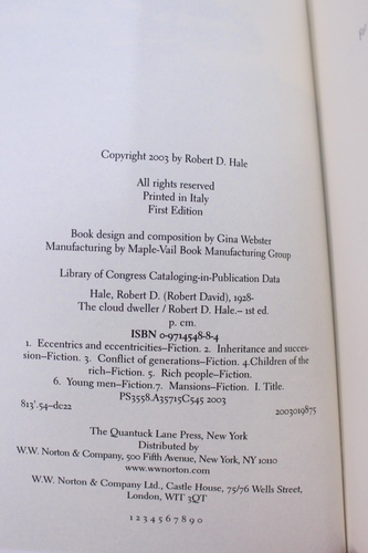 The Cloud Dweller SIGNED Hardcover DJ Book Robert D Hale - Picture 3 of 10