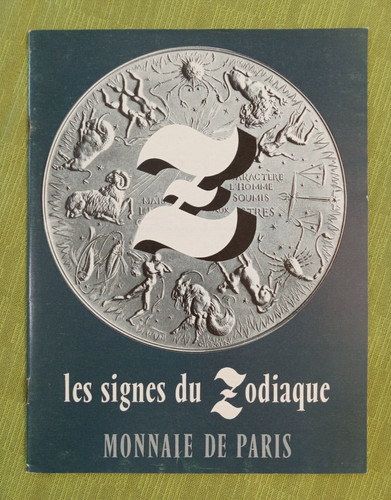 Paris Mint ~1970's medals booklet "Les Signes du Zodiaque a la Monnaie de Paris"