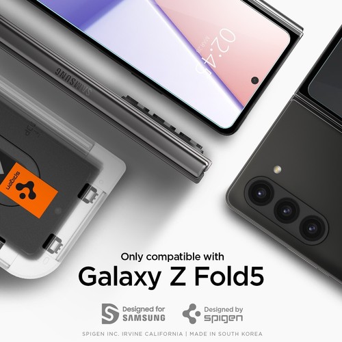 Protection écran Galaxy Z Fold 5 | Spigen [GlasTR EZ FIT] Verre trempé - Photo 3 sur 16