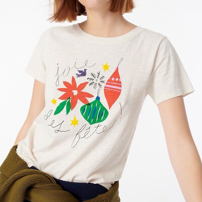 J Crew NWT Vintage Cotton Joie des Fete Joy of the Holiday
