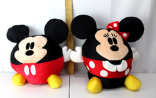 Authentic Original Disney Parks Mickey Mouse  Minnie Mouse 12" Bean Bag Lot 2