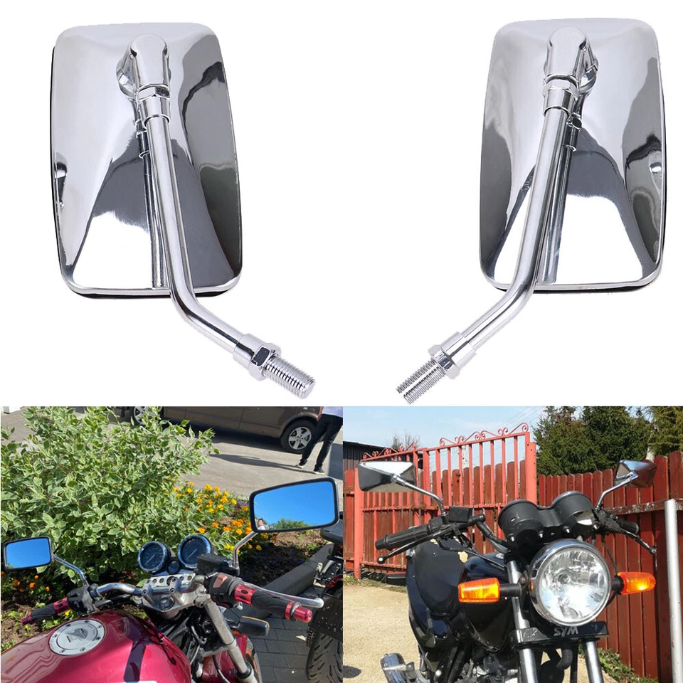 Espejos retrovisores cromados para motocicleta Honda Shadow ACE 750 1100 VLX600 VT600C CB1000 NUEVOS Foto 4 de 4