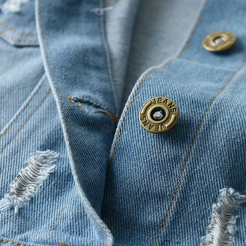 Niño pequeño Bebé Niños Niñas Chaqueta Denim Niños Botón Bolsillo Jeans Chaqueta Top Abrigo - Imagen 9 de 12