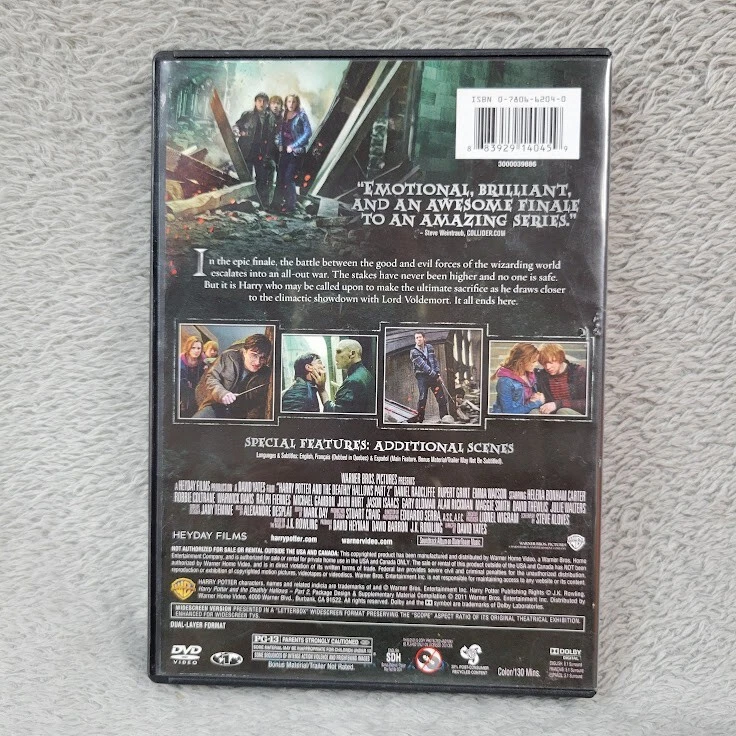 Harry Potter and the Deathly Hallows: Part II (DVD, 2011) - Image 2 of 4