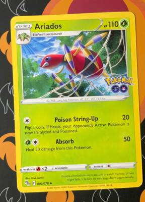 Pokémon Card 007/078 ARIADOS - POKEMON GO - UNCOMMON - NM