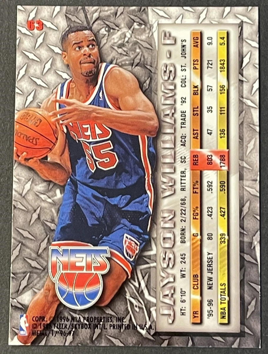 1996 97 Fleer Metal New Jersey Nets Basketball Card 63 Jayson