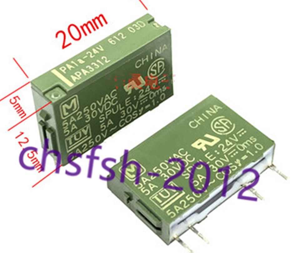 Relé PA1a 24VDC 24V DC24V APA3312 4 5A|Relés| - AliExprs - Foto 10