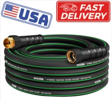 Heavy Duty 25ft Garden Hose, Non-Expandable Flexible Kink-Resistant Leakproof Ho