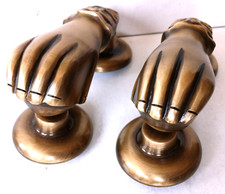 La Estrella Italien Hand- Türklopfer Messing Massiv je 800 Gr. links & rechts