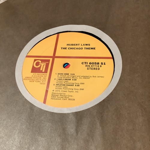 Hubert Laws The Chicago Theme LP CTI Records CTI6058S1 Stereo Ex/ex - Picture 4 of 4