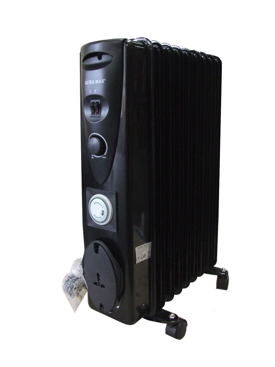Portable 9 Fin 2000w Electric OIL FILLED RADIATOR Heater With