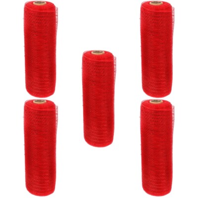 5 Rolls Couronne De Ruban D'emballage En Maille Pour le plus cher Saint-Valentin