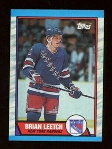 1989-90 Topps Brian Leetch #136 New York Rangers RC Rookie