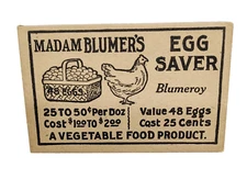 Madam Blumer's 1910's Egg Saver Lincoln Chemical Works, Chicago Empty Envelope