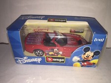 Bburago Disney 1:43 SHELBY SERIES 1 - TOPOLINO in Metallo MIB