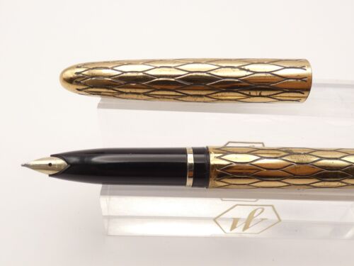 Vintage Lady Sheaffer VIII Balicon Black on Gold Fountain Pen, M Nib *Ex Cond* - Bild 9 von 14