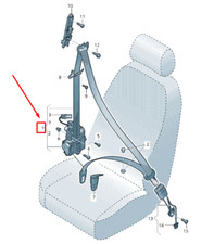 AUDI RS7 Sportback 4G Front Left Seatbelt 4G8857705J87R NEW GENUINE