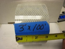 SILVER WHITE Reflective  Conspicuity Tape 3" x 100 feet DS printed