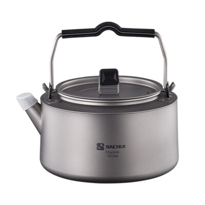 1PC Camping Pure Titanium Kettle Outdoor Tea Kettle Camping Tea Pot  Portable | eBay