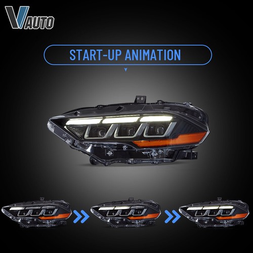 Faros proyectores LED para Ford Mustang 2018-2022 DRL con animación y secuencial - Imagen 3 de 15