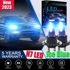 H7 Led Headlight Bulb Kit High Low Beam Super Bright 8000k Ice Blue