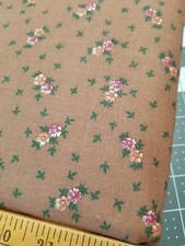 Vintage Unbranded Concord Cranston Fabric Calico Floral Flowers By The Half Yard