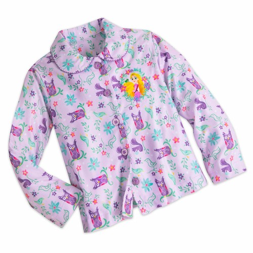 Disney Store Flannel Pajamas Ariel Mermaid Anna Elsa Frozen Rapunzel Tangled PJs - Picture 5 of 13