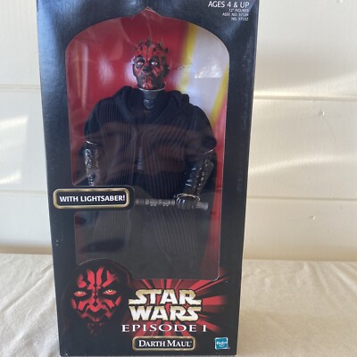 STAR WARS Episode 1 DARTH MAUL 12'' inch Figure with Lightsaber Hasbro