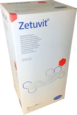 HARTMANN Zetuvit Sterile Absorbent Dressing Pads, 10cm x 20cm, Pack of 25