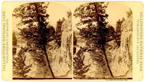 YELLOWSTONE SV - Clark's Fork Trail & Baronett Bridge - FJ Haynes 1880s