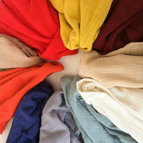 Pure Cotton Clothes Natural Organic Linen Fabric Flax DIY Material - Multicolor - Picture 5 of 42