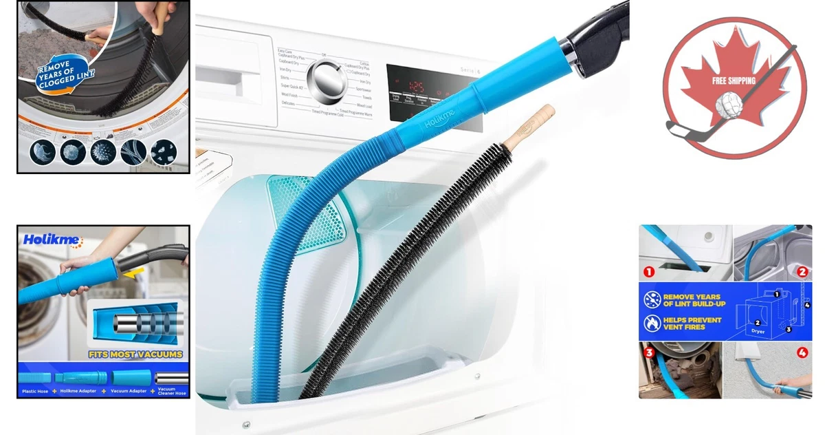 Powerful Dryer Vent Cleaning Kit Vacuum Attachment Assembly