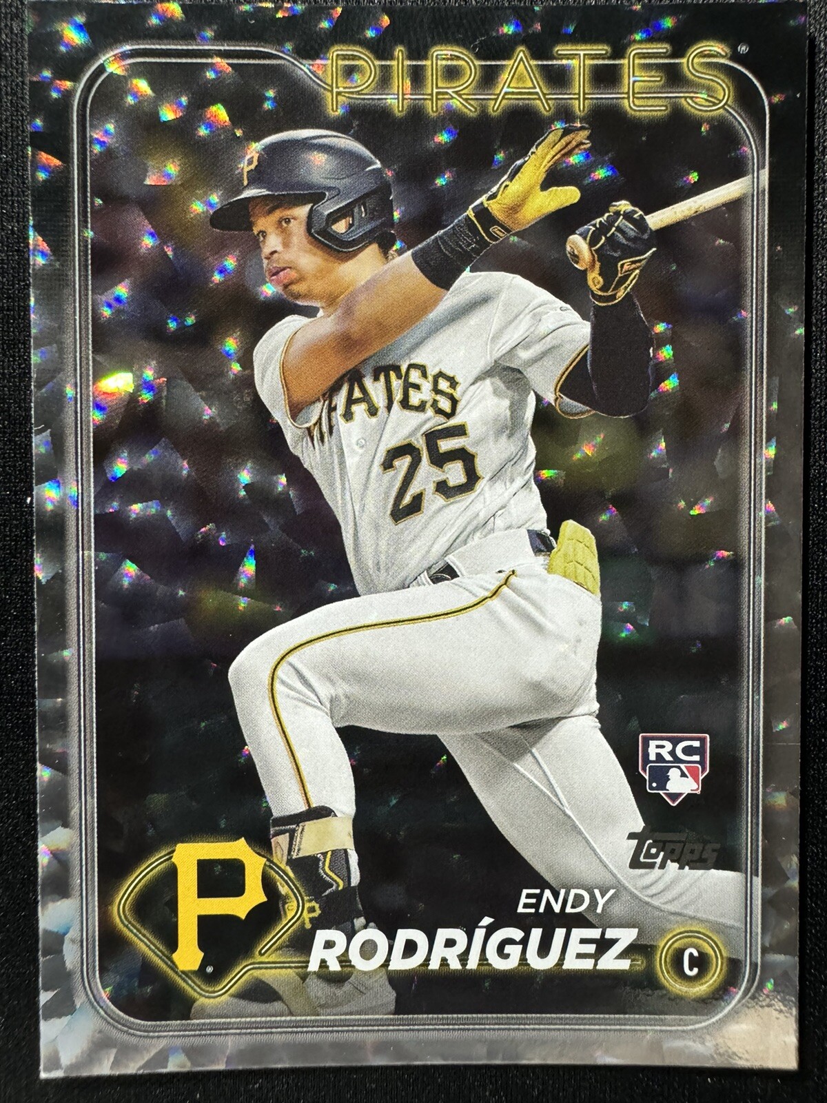 2024 Topps Series 1 ENDY RODRIGUEZ Silver Crackle RC #3 - Pirates + BONUS CARD