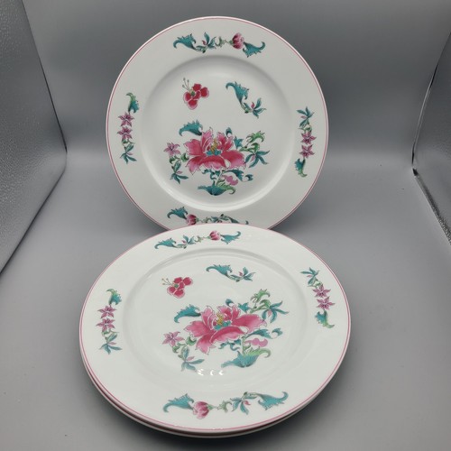 Bernardaud Lhassa Set (3) Essteller Limoges Frankreich 9 5/8" Floral Bone China