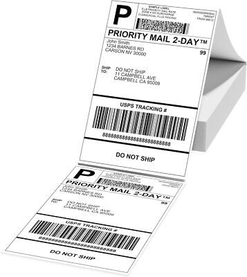 ThermodirektVersandetiketten 500 Stück, 10,2 x 15,2 cm, ThermoEtiketten für T...