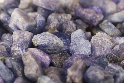 100Ct Natural Unheated Blue Tanzanite Gem Crystal Rough Mineral Specimen - Picture 7 of 8