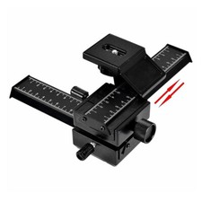 4-Way Macro Tripod Head Focusing Rail Slider Shooting Close-up for DSLR Camera