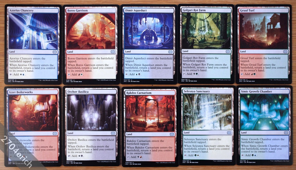 MTG Set of 10 Different Dual Bounce Lands *NM* English Magic MTG Set of 10 Different Dual Bounce Lands *NM* English Magic