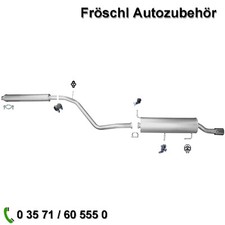 für Peugeot 307 Cc 2,0i 16V Mittelschalldämpfer Endschalldämpfer Auspuff Kit a*