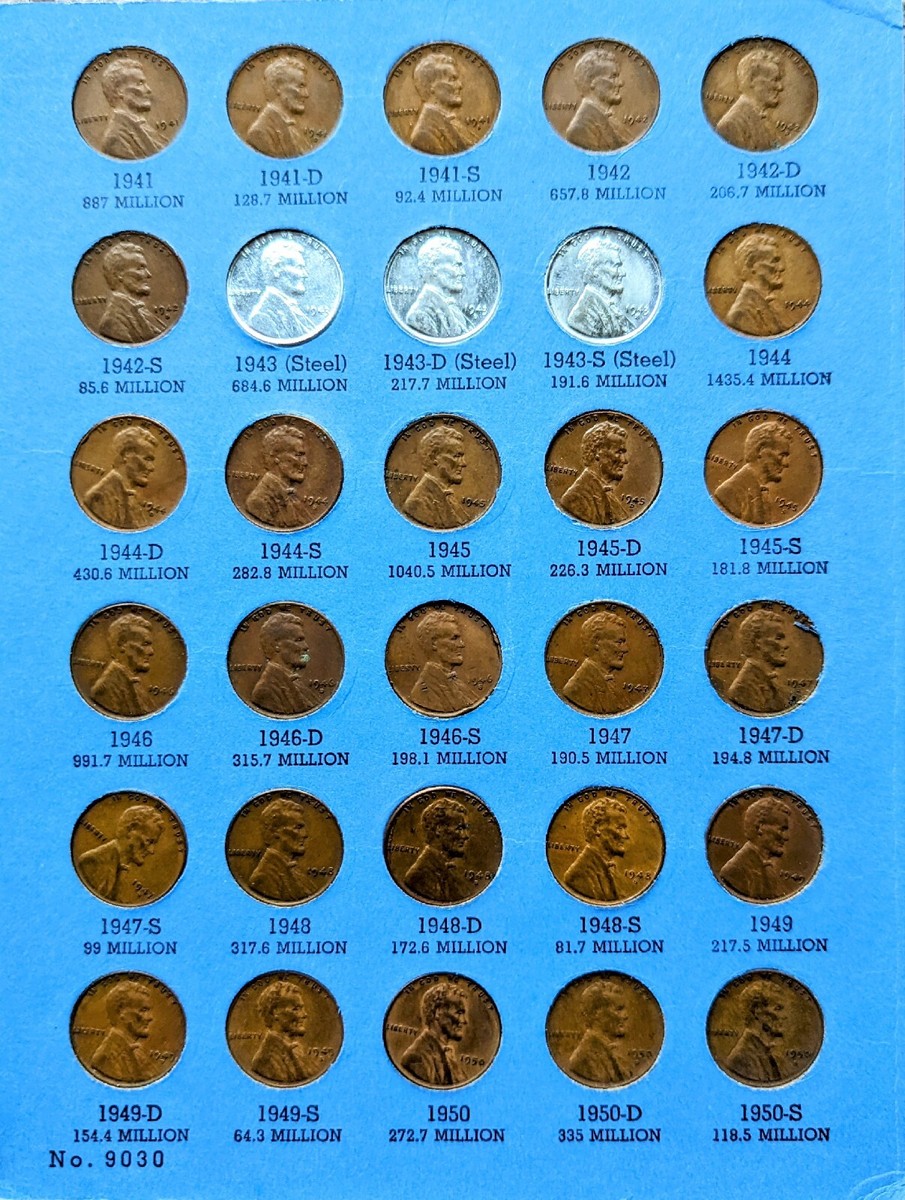 1941 - 1975 Complete Lincoln cent collection 88 coins | eBay