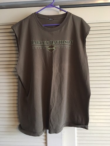 Mens Authentic Harley Davidson Sleeveless Shirt Size XXL. GR2