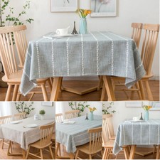 Rectangle Stripe Tablecloth for Home Kitchen Table Cloth Cover Dining Room Party